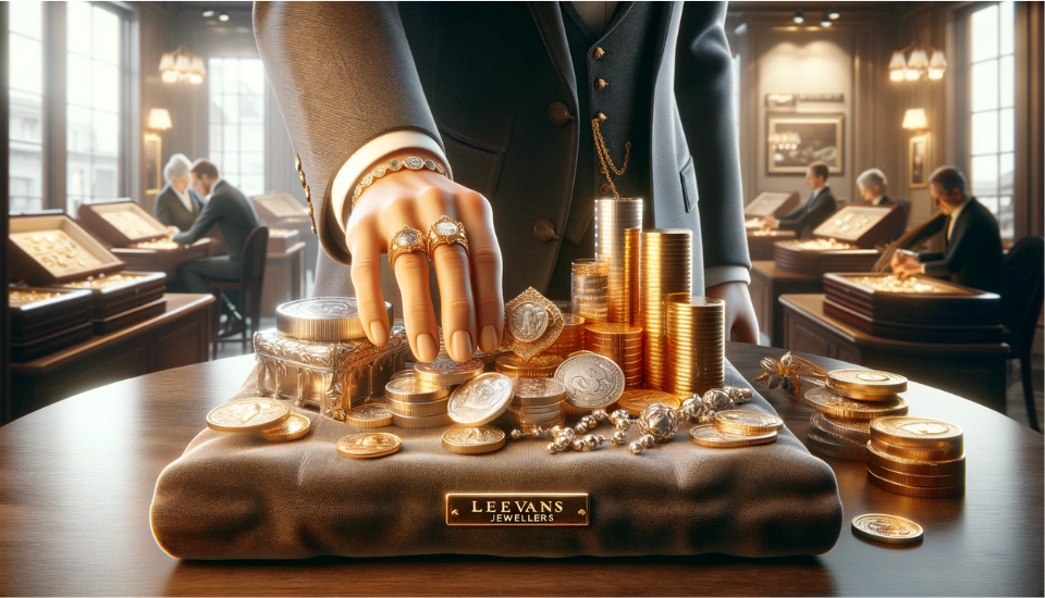 concept of selling gold and silver to Leevans Jewellers, Horsforth, Leeds